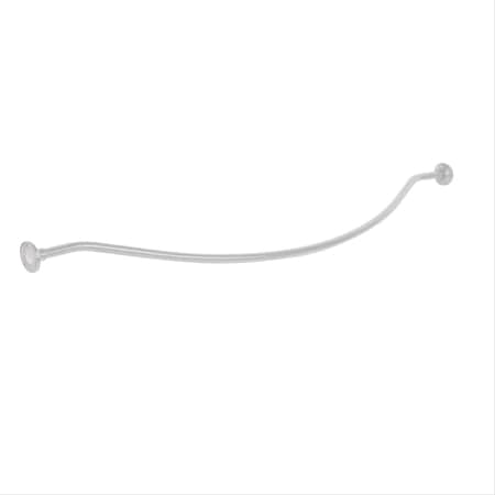 Delaney Hardware 5' CHROME CURVED SHOWER ROD SET 504156